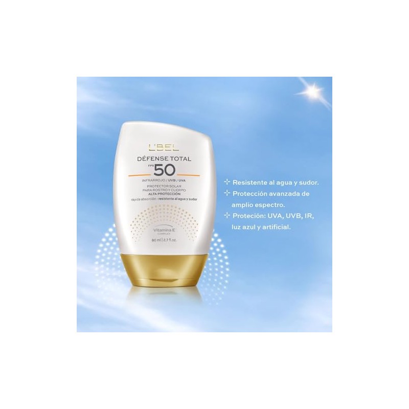 Bel Défense Total Protector Solar Rostro Cuerpo Alta Protección Fps