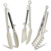 TOWINGO Silicone Tongs Set - 9 Inch Mini Kitchen Utensils