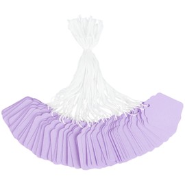 200 Pcs Purple Price Tags with String Attached, Pre-Strung Writable Paper Clothing Tag for Bags Clothing Jewelry Retail Pricing DIY Crafts Gift Wrapping