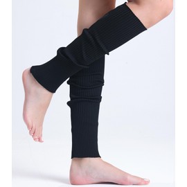AWS/American Made Black Leg Warmers for Women 80s Leg Socks 1 Pair
