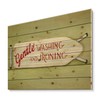DesignQ Gentle Wash & Iron Landry Quote Traditional Wood Wall