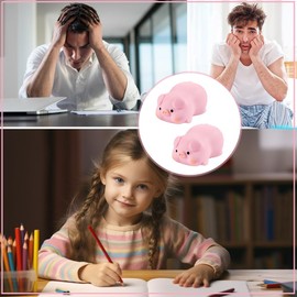 Homefantasy Pack of 2 Stress Squeeze Toys, Anti Stress Pig, Anti-Stress Balls, Anti-Stress Ball for Children, Stress Relief Toy, for Adults, Autism Toy, Stress Ball for Children