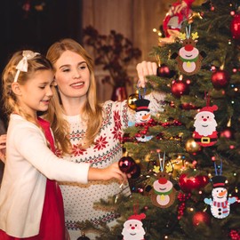 Minicoco Pack of 3 Christmas Felt Sewing Kits Creative Cartoon Handmade Sewing Kit Christmas Tree Decoration Christmas Decorations Hanging Decoration