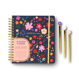 2025-2026 Monthly Large Planner- Daily, Weekly & Monthly Organizer with 3 Pens & Stickers - Progress Not Perfection, January 2025 to June 2026, Stylish & Durable