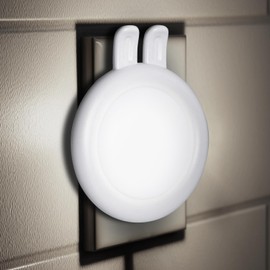 SATONA Bunny Night Light - Cute LED Rabbit Nightlight for Kids' Rooms, Hallways, and Party Decoration - Plug-in Wall Design, Perfect for Home Decor (White)