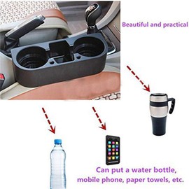Aramox Portavasos para Auto 3 en Soporte para Botellas Teléfonos Accesorios Organizador de Asiento para Coches Camionetas SUV Diseño Antideslizante Resistente Ideal para Viajes o