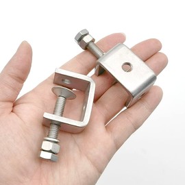 GOIYZTTR C Tiger Clamp 6 Pcs Heavy Duty Clamp Stainless Steel Type Clamp with Wide Jaw Openings Suitable for DIY Woodworking and Welding