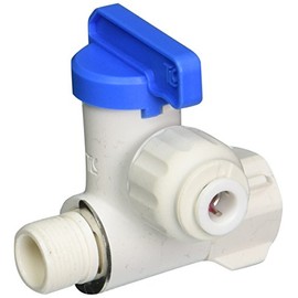 3/8" Angle Stop Adapter Ball Valve with 1/4" Quick Connect Fitting - Reverse For Osmosis & Drinking Water Filters