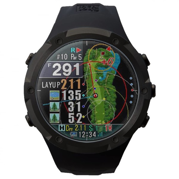 ShotNavi Evolve PRO Black Large Screen Color LCD LCD GPS Chip "M10" GPS Golf Navi Golf Distance Meter Golf Watch Competition Safe FF