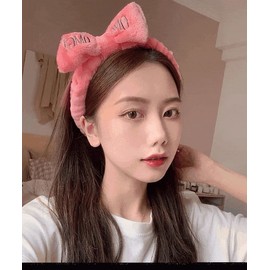 Face wash band Microfiber headband Hair turban Skin care shower band navy 6ea