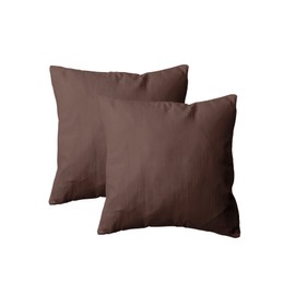Amolavet Cushion Cover 80 x 80 cm, Brown, Set of 2 Pillowcases 80 x 80 cm with Envelope Closure, Made of Brushed Microfibre