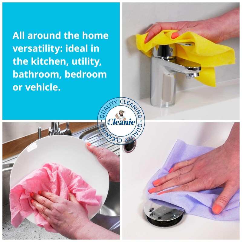Mr Cleanie All-Purpose Absorbent Household Cleaning Cloths Washing Up Dusting