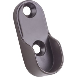 Box of 6-Oil Rubbed Bronze Oval Open Closet Brackets For Oval Rods- #M7175