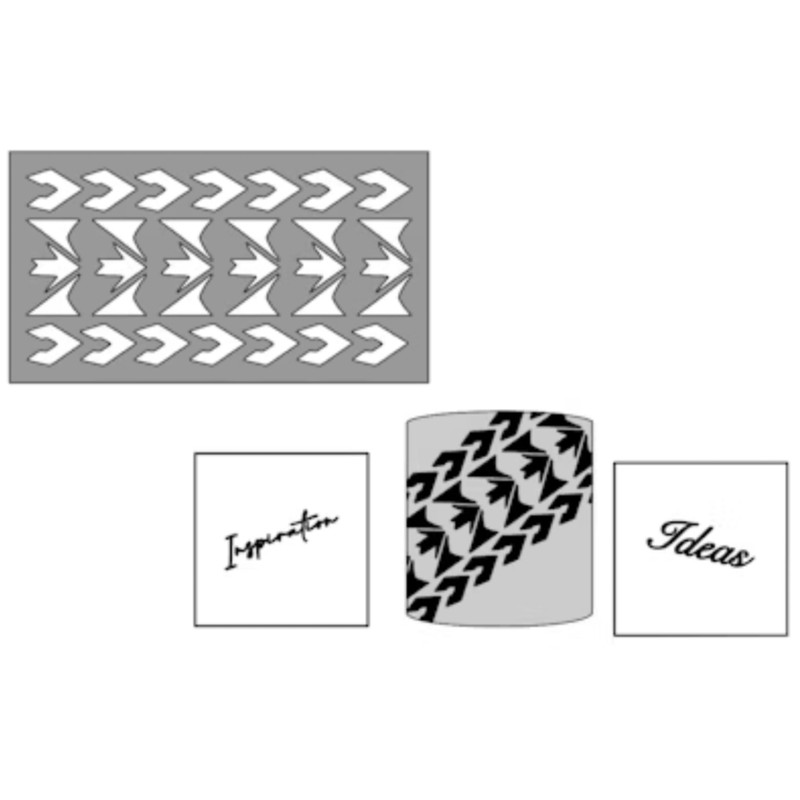 Polynesian Heart Border Stencil