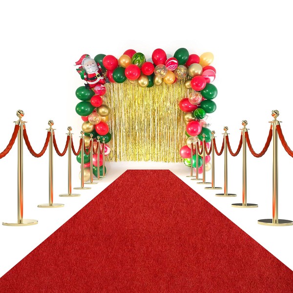Red Carpet Runner Rug for Party and Event, Non-Slip TPR