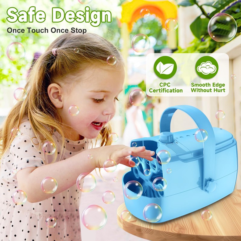 Bubble Machine Automatic Bubble Blower: Durable Bubble Maker 18000+ Big