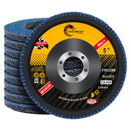 Flintronic Flap Discs 115mm 40 Grit, 10 Pack Grinding Sanding Discs Wheel for Angle Grinder, Abrasive Discs for Stainless Steel, Cast Iron, Sheet Metal and Wood (Ø115mm x 22mm)