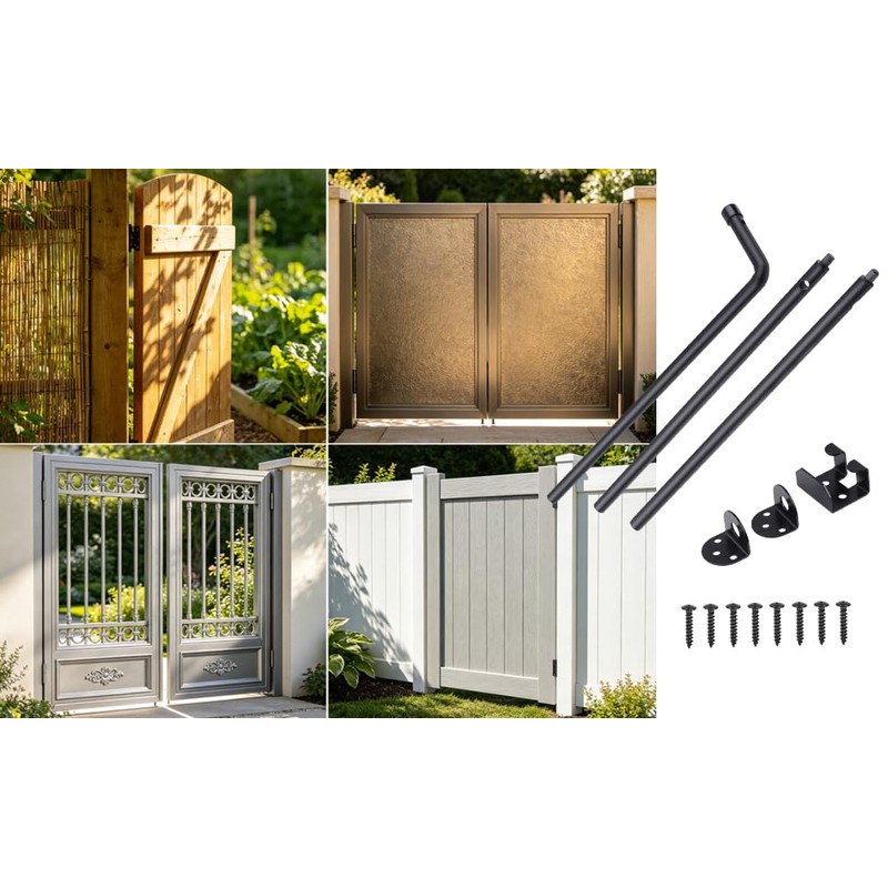36" Heavy Duty Cane Bolt Gate Drop Rod, Ground Latch