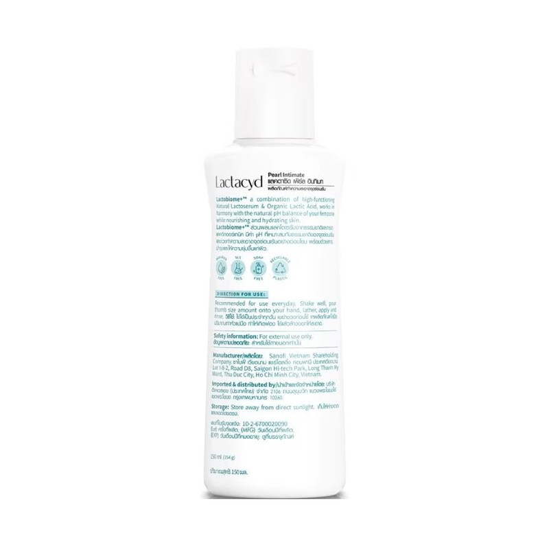 Lactacyd- Jabón líquido femenino diario Pearl Intimate 150 ml