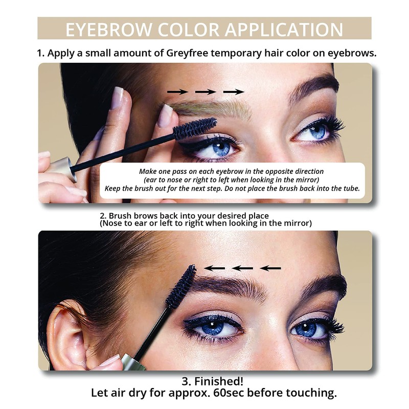 Greyfree Root Cover Up Gray Concealer. Temporary hair color mascara.