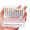10 Pieces Titanium Coated End Mill Carbide CNC Cutter Tools