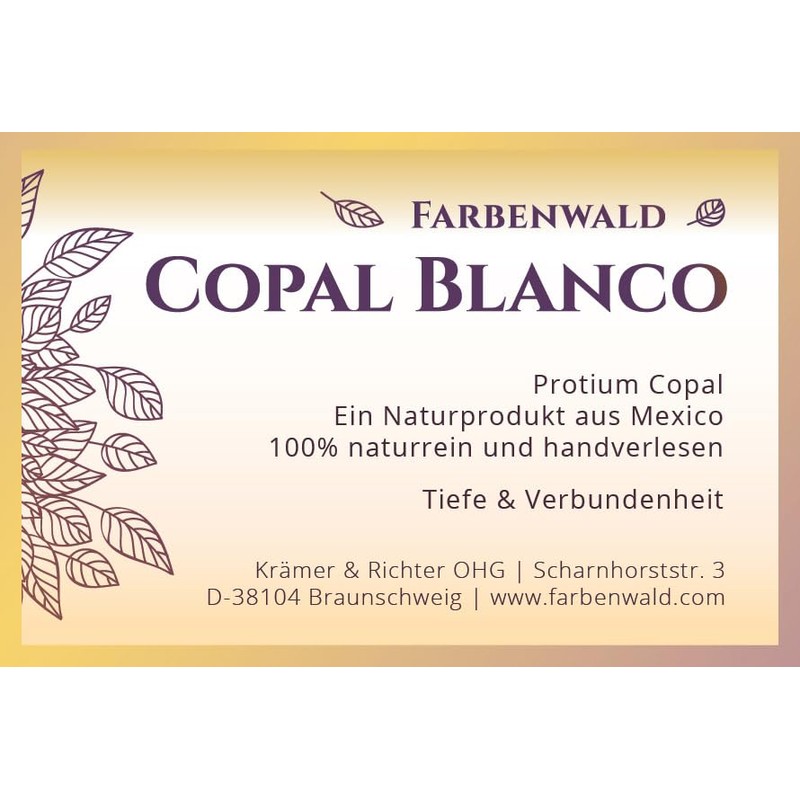Farbenwald - White Copal 30g Mexico Resin for Smoking in