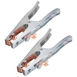 sourcing map 1000A Welding Ground Clamp, A-Shape Welder Machine Grounding Clamp Earth Ground Cable Wire Clip Iron Chrome Plated for Welding Machine Pack of 2