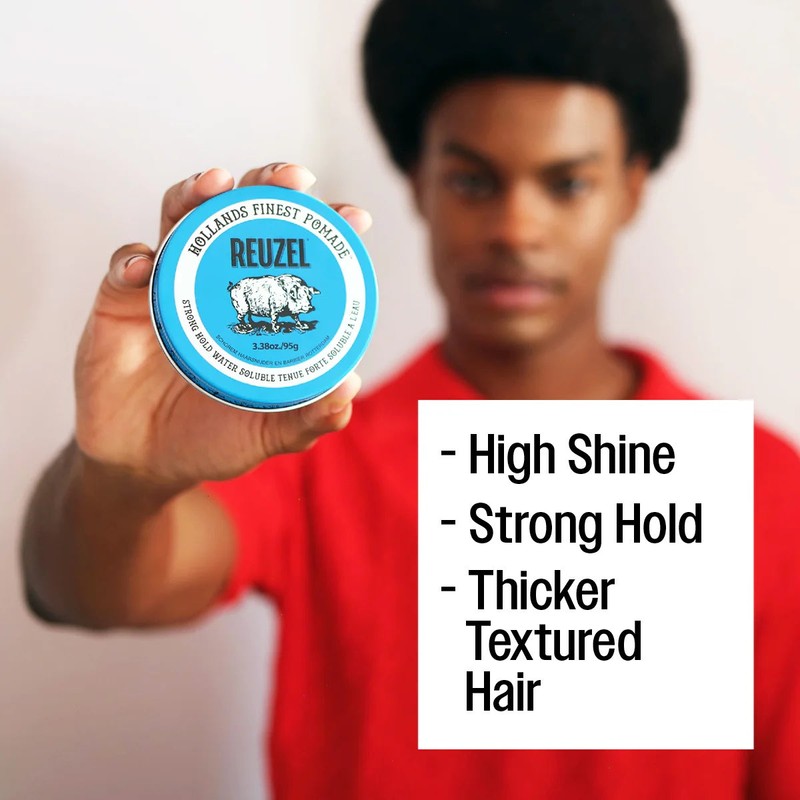 Reuzel Blue High Shine Strong Hold Pomade 95g Quad Bundle