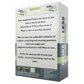 More or Less Science & Nature Edition Card Game - How Good Is Your Judgement? 2 Players+ | Adults, Teens & Kids |