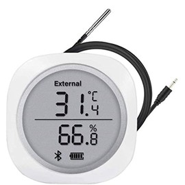 Inkbird Bluetooth Thermometer Hygrometer, Digital Thermometer Hygrometer, Smart Sensor, Large LCD Screen, Data Logger, Waterproof External Probe, Alarm Function, Magnet Included, Graph Recording