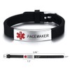 HEABY Medical Alert ID Bracelet Laser Engraved PACEMAKER Adjustable Wristband