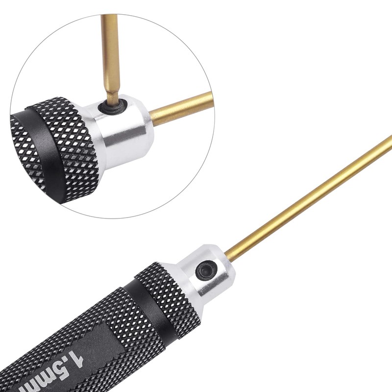 HobbyPark Hex Driver Set Hex Allen Screwdriver Kit Titanium 0.9mm/1.27mm/1.3mm/1.5mm/2.0mm/2.5mm/3.0mm