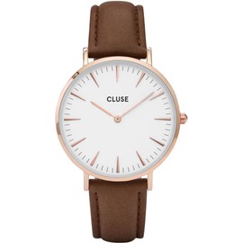 CLUSE Womens Analogue Classic Quartz Connected Wrist Watch with Leather Strap CL18010