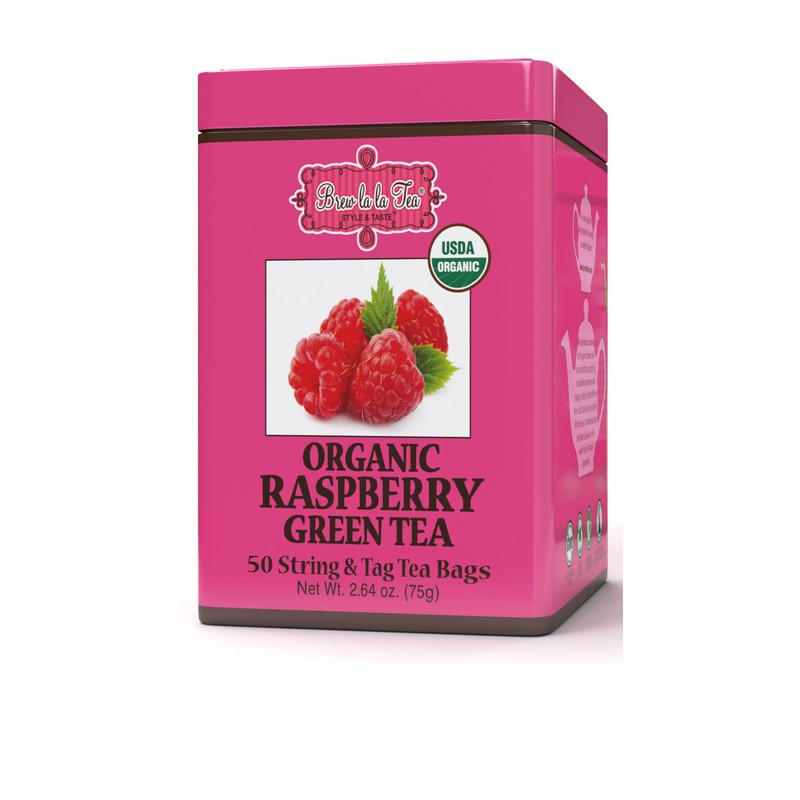 Brew La La Organic Green Tea - Natural Raspberry Flavor