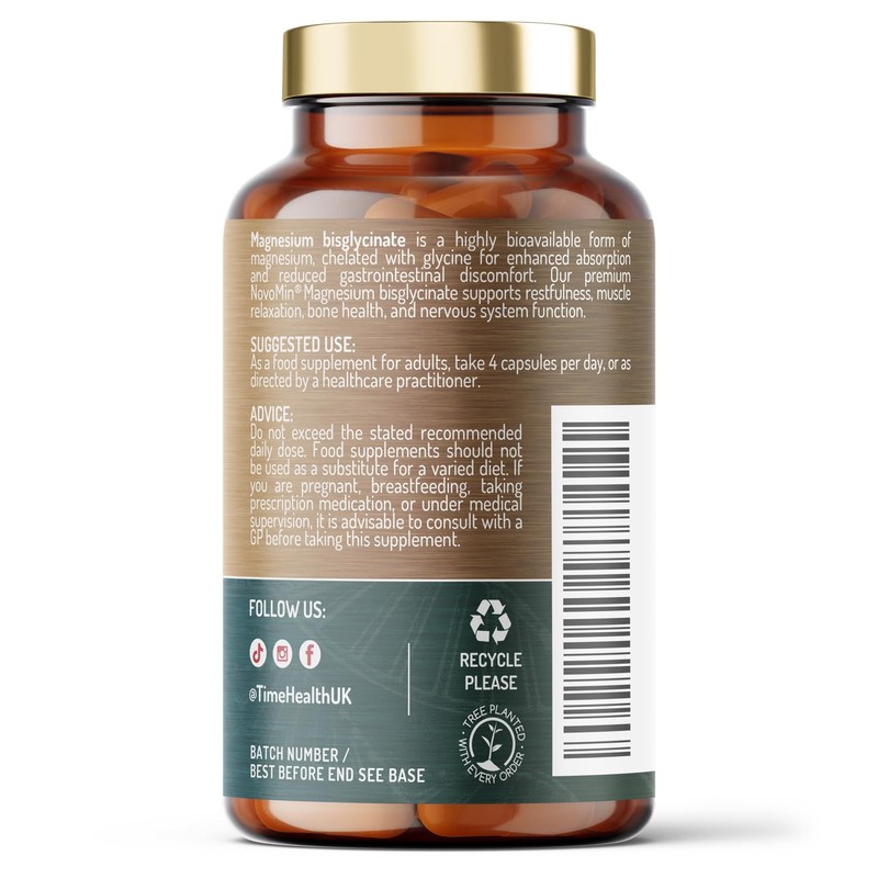 Time Health New: Magnesium Bisglycinate C 307mg Elemental Magnesium C