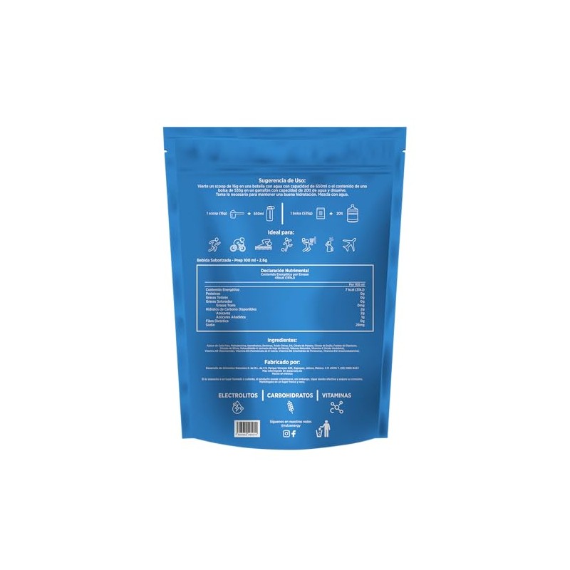 RUTS Energy ELECTROLITOS EN POLVO + VITAMINAS | SABOR LIMA-LIMÓN