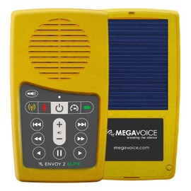 New King James Version (NKJV) Narrated by Bob Sauer MegaVoice Gold Edition Handheld Solar Powered Audio Bible Player with Commentary, Hymns, and FM Radio (NKJV-Gold)