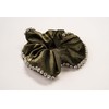 Violet and Brooks Embellished Scrunchie - Olive