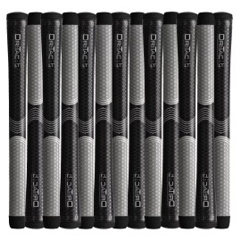 Winn Dri-Tac LT (Less Taper) Black Gray Oversize Golf Grip 7LTDT-BKG - Set of 13