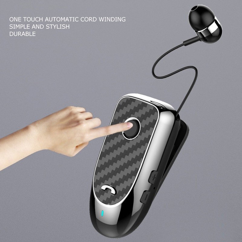 Bluetooth Headset Multifunction Vibrating Caller ID Clip Wireless Sports Earphones