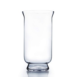 WGV Unique Bouquet Vase, 8" W, 15" H, Clear Tall Hurricane Glass Candle Holder, Floral Planter Terrarium, Home Wedding Event Decor, 1 Piece (VHV0815)
