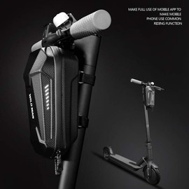 WILD MAN EVA Hard Shell Waterproof Scooter Storage Bag for Kick Scooters Folding Bike (Black,2L)