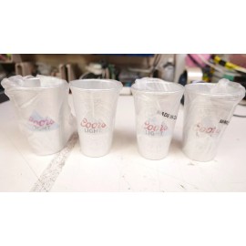 Coors Light Lot of four 16 oz Coors Light Aluminum Cup Brand New 5" tall New Color changing