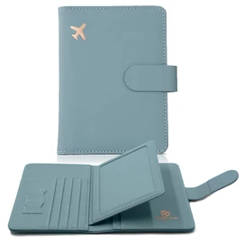 Melsbrinna Rfid Passport Holder for Travel women/Men, Cute Passport Wallet Rfid Blocking Card Slots, Rfid Passport Cover/CaseTravel Wallet, Passport Book Holder (1, Green2)