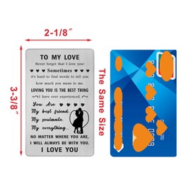 I Love You Wallet Card - You are My Everything Gifts for Wife Husband Love Wedding Anniverysary Birthday Valentines Day
