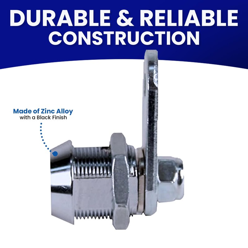 FJM Security MEI-2400AS-KA Tubular Cam Lock for Smart Home, Cabinet