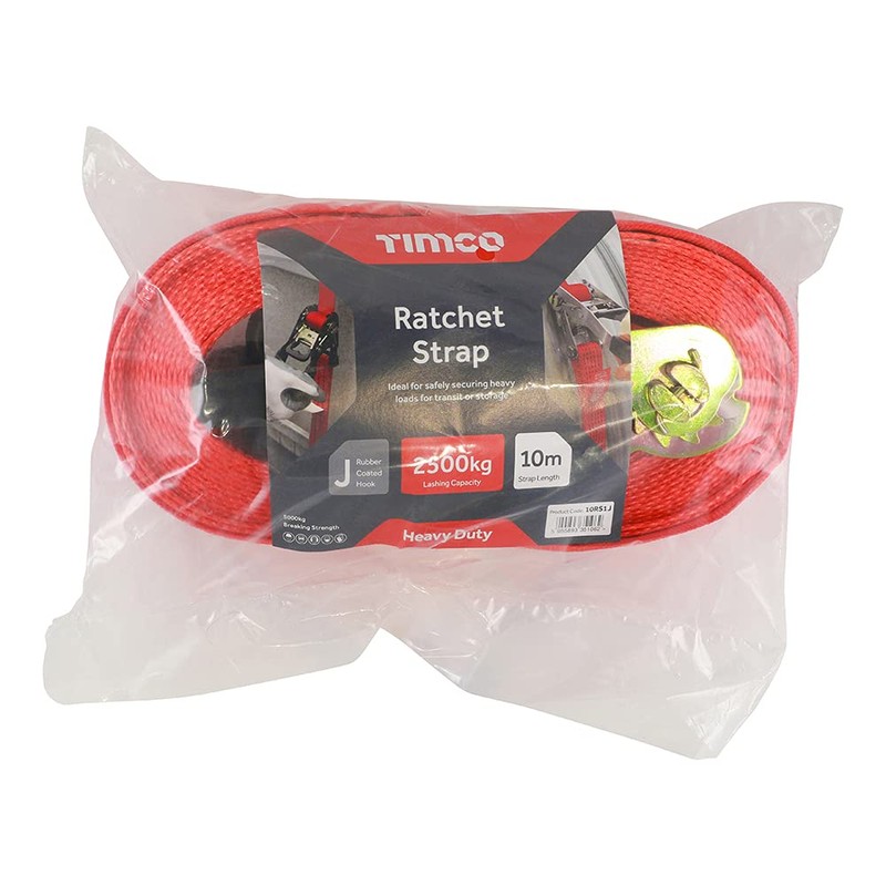 TIMCO Ratchet Strap - J Hook - Heavy Duty -