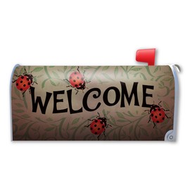 Ladybug Welcome Mailbox Cover Magnet by Magnet America is 18.375" x 21" Made for Metal Mailboxes