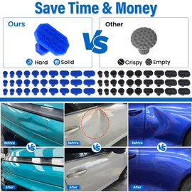 Dent Puller Kit Dent Remover Tool, Professional Paintless Dent Repair Kit for Cars, 2 In 1 T-Bar, Adjustable Dent Lifter, Bridge Puller Hammer Dent Removal Kit for Auto Body SUV Damage Diy Repair