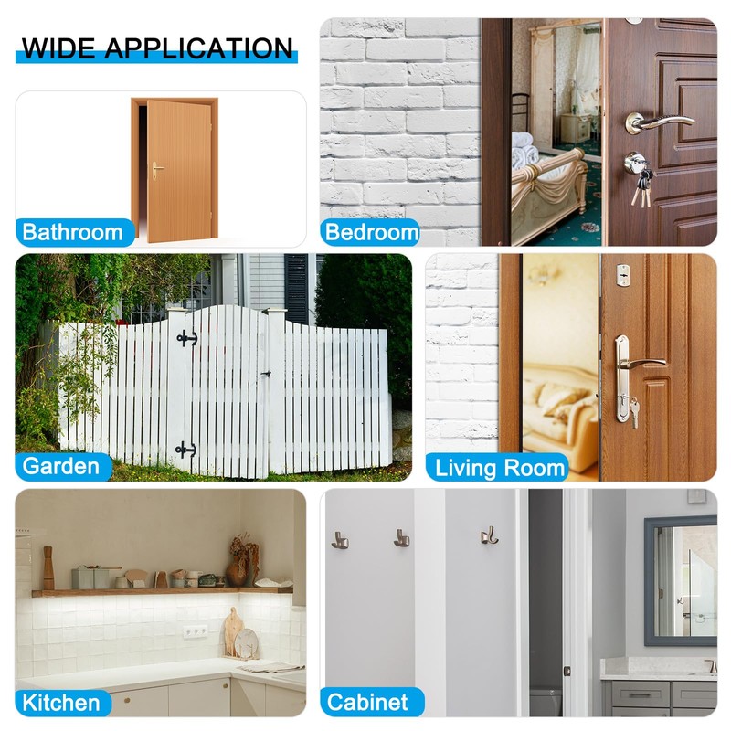 PATIKIL 2 Pack Flip Sliding Door Latch Safety Bar Gate